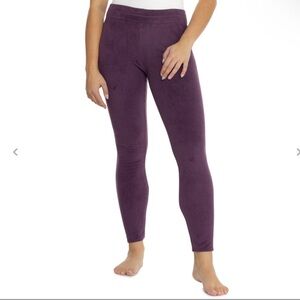 Cuddl Duds Fleecewear Women’s L Eggplant Stretch Leggings